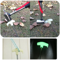 Светящиеся напольные гвозди на открытом воздухе для кемпинга для палатки гвозди флуоресцентные 25 см  аксессуары — изображение 5