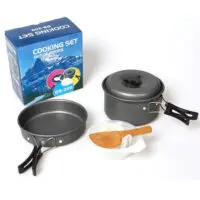 Utensils Hiking Set Jam, Spoon, Sushi Sticks/Cooking Utensil Set, Saucepan, Frying Pan 2 Bowls - everything you need for hiking and camping