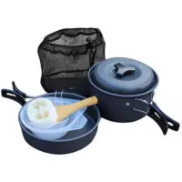 Utensils Hiking Set Jam, Spoon, Sushi Sticks/Cooking Utensil Set, Saucepan, Frying Pan 2 Bowls - everything you need for hiking and camping - Image 2