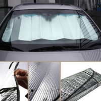 70x140cм Чехол из алюминиевой фольги для лобового стекла автомобиля, защита от солнца, складной, защита от солнца для переднего окна автомобиля — изображение 7