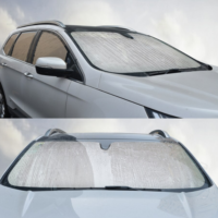 70x140cм Чехол из алюминиевой фольги для лобового стекла автомобиля, защита от солнца, складной, защита от солнца для переднего окна автомобиля — изображение 8