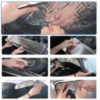 70x140cм Чехол из алюминиевой фольги для лобового стекла автомобиля, защита от солнца, складной, защита от солнца для переднего окна автомобиля — изображение 11