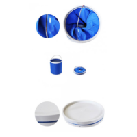 პორტატული დასაკეცი წყლის თაიგული/ვედრო/გარე კემპინგის,მანქანის აქსესუარები, მანქანის რეცხვის, თევზაობისა და ლაშქრობისთვის მარტივი მგზავრობისა და დამუშავებისთვის - Image 2