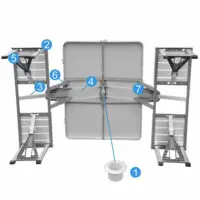 დასაკეცი მაგიდა სკამებით  სალაშქრო ავეჯი პიკნიკისთვის - Image 6