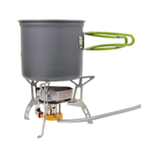 Горелка туристическая складная со шлангом и пьезоподжигом Ветрозащитная кемпинговая — изображение 6