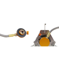 Горелка туристическая складная со шлангом и пьезоподжигом Ветрозащитная кемпинговая — изображение 7