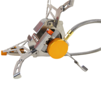 Горелка туристическая складная со шлангом и пьезоподжигом Ветрозащитная кемпинговая — изображение 8