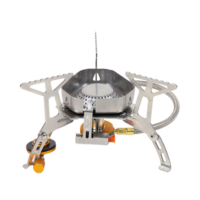 Горелка туристическая складная со шлангом и пьезоподжигом Ветрозащитная кемпинговая — изображение 3