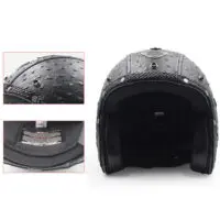 ტყავის მოტო ჩაფხუტი/სკუტერი ვინტაჟური მოტო ჩაფხუტი/ჩაფხუტები - Image 16