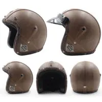 ტყავის მოტო ჩაფხუტი/სკუტერი ვინტაჟური მოტო ჩაფხუტი/ჩაფხუტები - Image 9