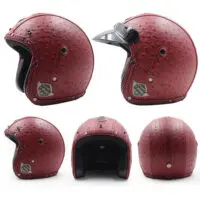 ტყავის მოტო ჩაფხუტი/სკუტერი ვინტაჟური მოტო ჩაფხუტი/ჩაფხუტები - Image 2