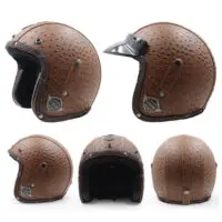 ტყავის მოტო ჩაფხუტი/სკუტერი ვინტაჟური მოტო ჩაფხუტი/ჩაფხუტები - Image 7