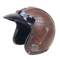 ტყავის მოტო ჩაფხუტი/სკუტერი ვინტაჟური მოტო ჩაფხუტი/ჩაფხუტები - Image 17