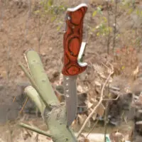 დანა (პირებით)/ტურისტული "გზამკვლევი" კომპლექტი, ხერხი, ნაჯახი, დანა, ყუთი - Image 7