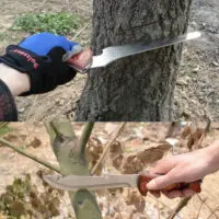 დანა (პირებით)/ტურისტული "გზამკვლევი" კომპლექტი, ხერხი, ნაჯახი, დანა, ყუთი - Image 6