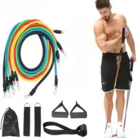 ფიტნეს ჟგუტის 5 ცალიანი კომკპლექტი(ფიტნეს სპორტული რეზინა, ჟგუტი წელვადი, მინი ტრენაჟორი,ფიტნესი) - Image 2