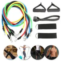 ფიტნეს ჟგუტის 5 ცალიანი კომკპლექტი(ფიტნეს სპორტული რეზინა, ჟგუტი წელვადი, მინი ტრენაჟორი,ფიტნესი) - Image 3