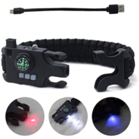 SOS ლაზერის დახმარება სალაშქრო მულტიფუნქციური პარაკორდის სამაჯური (კომპასი,მანათობელი,ინფრარედი,ლაზერი,უნივერსალური პარაკორდის თოკი,ლაშქრობა)