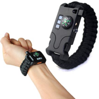 SOS ლაზერის დახმარება სალაშქრო მულტიფუნქციური პარაკორდის სამაჯური (კომპასი,მანათობელი,ინფრარედი,ლაზერი,უნივერსალური პარაკორდის თოკი,ლაშქრობა) - Image 4