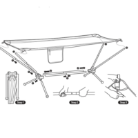 Складной гамак с железной конструкцией/складной гамак кемпинг кроватка складная кровать Naturehike — изображение 10