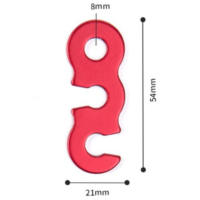 კარვის თოკი ალუმინის კაუჭებით Naturehike NH15aA004-A (4 ცალი ალუმინის კარვის თოკის კაჭი, 12მ თოკი,კემპინგ კარვის აქსესუარები) - Image 6