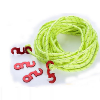 კარვის თოკი ალუმინის კაუჭებით Naturehike NH15aA004-A (4 ცალი ალუმინის კარვის თოკის კაჭი, 12მ თოკი,კემპინგ კარვის აქსესუარები) - Image 3