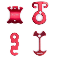 კარვის თოკი ალუმინის კაუჭებით Naturehike NH15aA004-A (4 ცალი ალუმინის კარვის თოკის კაჭი, 12მ თოკი,კემპინგ კარვის აქსესუარები) - Image 4