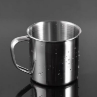 Cup 500ml Stainless Steel Water Milk Coffee Tea Cups for Camping 9cm/500ml - Image 4