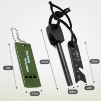 Магниевый стержень/огниво из кремневого камня  для выживания спасательный свисток — изображение 4