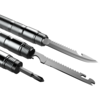 ნაკრები ხელჯოხი მრავალფუნქციური 8-1 ში სალაშქრო/ტურისტული თრეკინგ ჯოხი, მრავალფუნქციური ხელჯოხები სკანდინავიური სიარულისათვის (ხერხი/დანა/კომპასი/სასტვენი/ასანთი) - Image 3