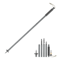 ნაკრები ხელჯოხი მრავალფუნქციური 8-1 ში სალაშქრო/ტურისტული თრეკინგ ჯოხი, მრავალფუნქციური ხელჯოხები სკანდინავიური სიარულისათვის (ხერხი/დანა/კომპასი/სასტვენი/ასანთი)