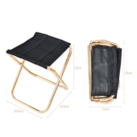 Aluminum Alloy Folding Stool Ultralight Fishing Stool Outdoor chair - Image 2