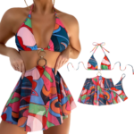 Женский купальник, Комплект Бикини, Плавательный Костюм для Всего Тела