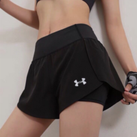 ქალის ორმაგი ფიტნეს შორტი, სპორტული შორტები, სავარჯიშო შორტი Under armour - Image 3