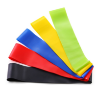 Набор разноцветных спортивных резинок для занятий фитнесом — изображение 10