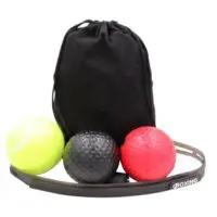 Speed ball/boxing reflex ball/set of punching balls (Punching bag with ball for training (reactions for boxing), 3 difficulty levels boxing training ball with headband, ideal for reaction, hand-eye coordination training - Image 3