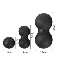 U-POWEX მასაჟორი ბურთები შეკვრა 3 ცალი სარეაბილიტაციო  – რბილი, სილიკონის ბურთი ფიტნესისა და იოგისათვის - Image 2