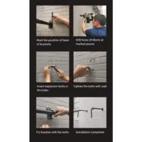 L-образный металлический настенный крючок, промышленная железная подставка для полки, кронштейн регулируемой длины, плавающий кронштейн для полки,держатель для автобокса  TIEFU — изображение 10