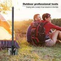 Многофункциональная портативная лопата для кемпинга/Многофункциональная лопата для кемпинга,Тактическая лопата из высокоуглеродистой стали для использования, вне помещений Инструмент для выживания на открытом воздухе Survival Gear — изображение 13