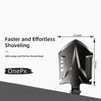 Многофункциональная портативная лопата для кемпинга/Многофункциональная лопата для кемпинга,Тактическая лопата из высокоуглеродистой стали для использования, вне помещений Инструмент для выживания на открытом воздухе Survival Gear — изображение 9