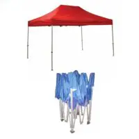 2x3 Tent Sliding Awning white Tents Metal (6 corners) Tarpaulin Waterproof Awning Red/Expandable awning with iron structure/Covering Canvas(6 corners, rectangular)