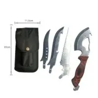 დანა (პირებით)/ტურისტული "გზამკვლევი" კომპლექტი, ხერხი, ნაჯახი, დანა, ყუთი