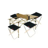 მაგიდა 4 სკამით სალაშქრო გასაშლელი/სალაშქრო