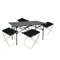 მაგიდა 4 სკამით სალაშქრო გასაშლელი/სალაშქრო