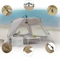 Палатка На 3-4 Человека NatureHike CNK2300ZP023, Портативная Туристическая Палатка для Кемпинга, Палатка для Пляжа/Поход — изображение 8