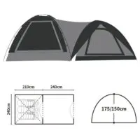 კარავი (3/6 ადგილიანი) 2 ოთახიანი წყალგაუმტარი კარავი (კარვები) Chanodug CD - Image 21