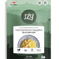 IZY პიურე შებოლილი სულგუნით (80 გრ), ერთჯერადი კვება, სალაშქრო კვება/ტურისტული სალაშქრო საჭმელი