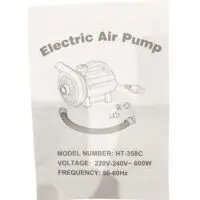 ელექტრო ტუმბო, 800 ლ/წთ, 1.65 PSI /ხელის ტუმბო ნასოსი/ტუმბო, ულტრამსუბუქი ტუმბოები/გამოიყენება გასაბერ ნავებზე , ლეიბებზე (ელქტრო ნასოსი) - Image 10