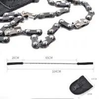 Нож/Ручная цепь/инструмент для кемпинга на открытом воздухе с 11 зубьями/портативная пила/пила по дереву/цепная пила/ручная цепная пила для резки деревьев/стальная складная цепь/режущие цепи/складная пила/стальная острая веревка для кемпинга/Для походов/походов — изображение 2