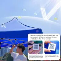 2x2 Tent Sliding Awning white Tents Metal (6 corners) Tarpaulin Waterproof Awning Blue/Expandable awning with iron structure/Covering Canvas(6 corners, rectangular) - Image 13